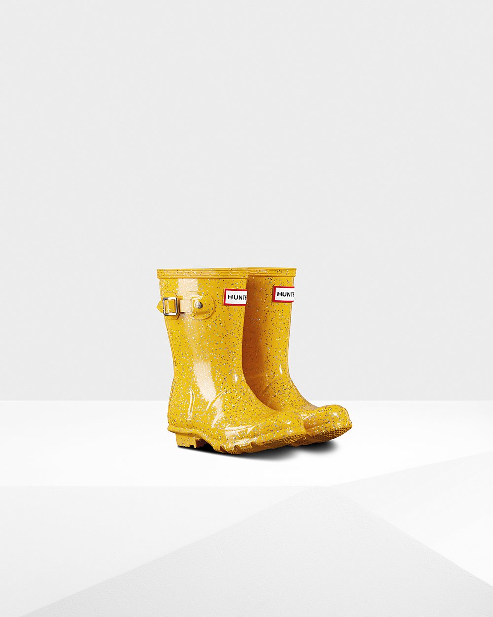 Kids Hunter Original Little Giant Glitter | Rain Boots Yellow | NZ-39652-MWDG